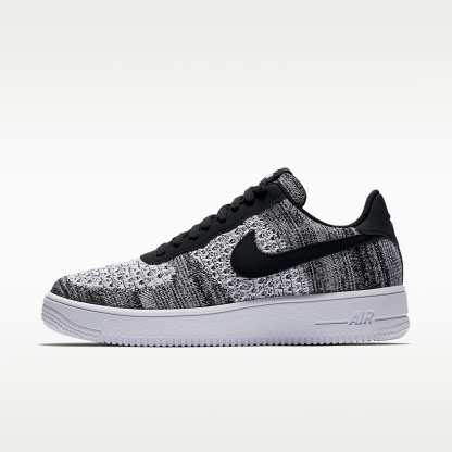 Nike Air Force 1 Flyknit 2.0 Schuh – Schwarz/Schwarz/Weiß/Pure Platinum
