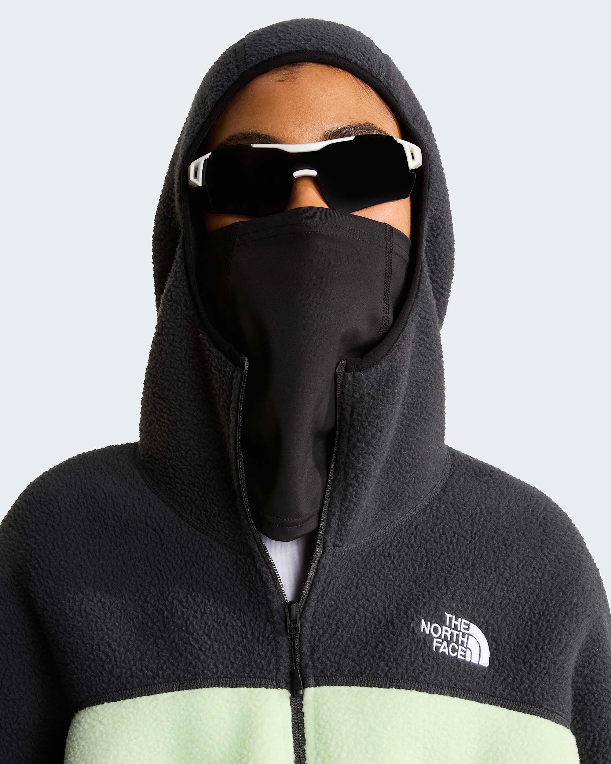 NSE Mask Fleecejacke für Herren – Calcified Lime-Anthracite Grey