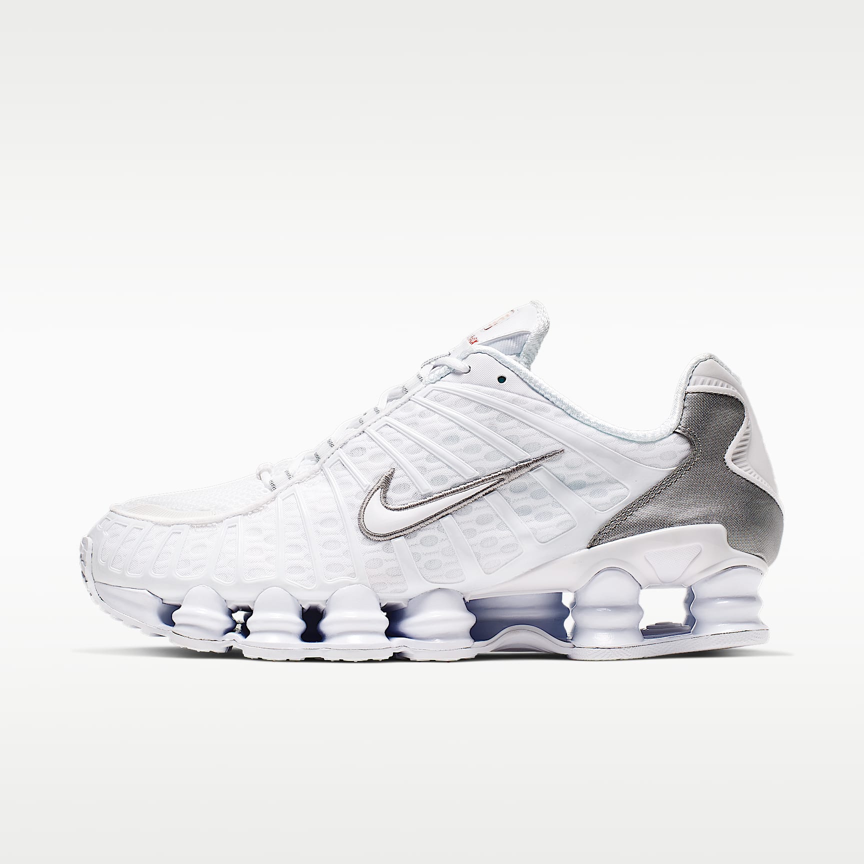 Nike Shox TL Herrenschuh – Weiß/Metallic Silver/Max Orange/Weiß