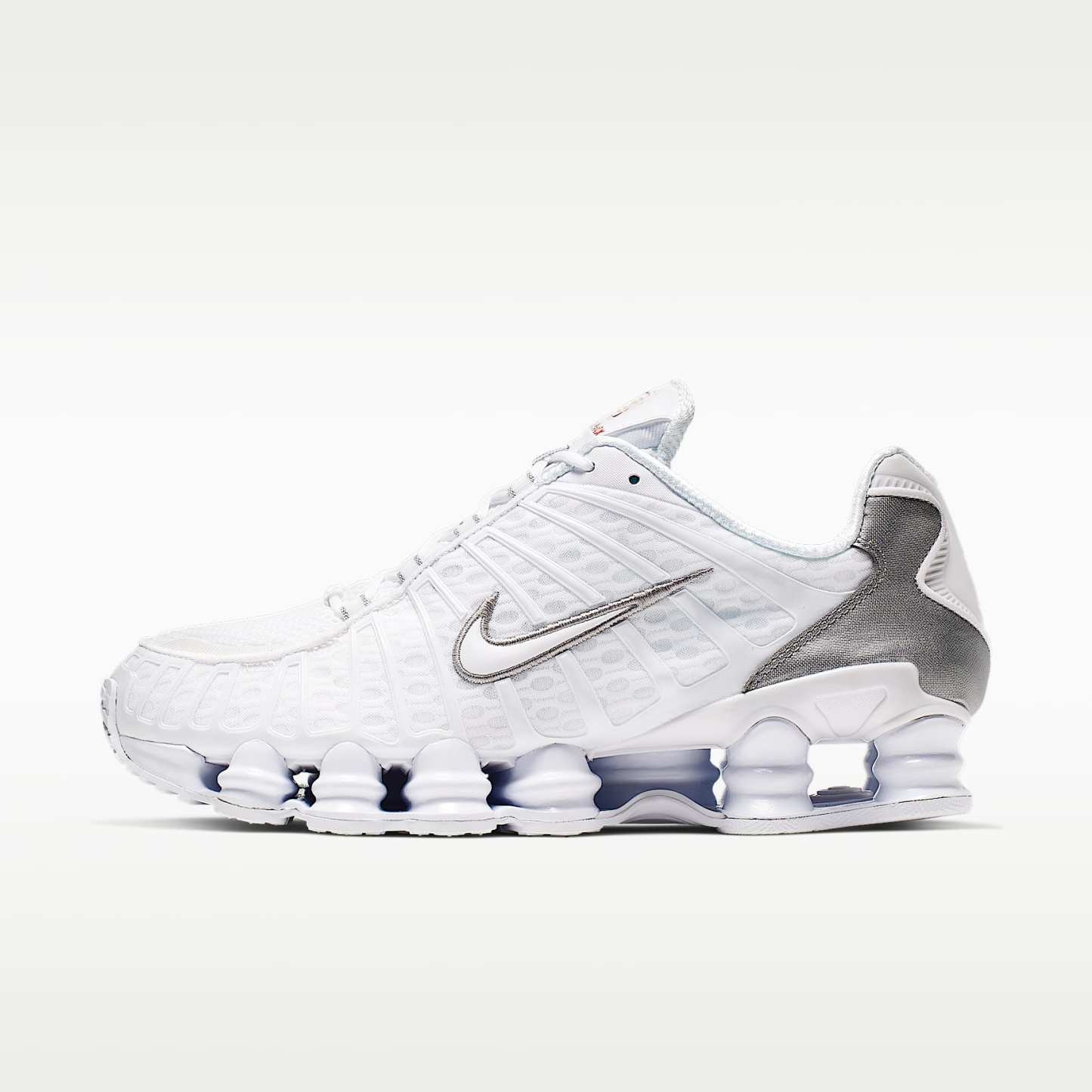 Nike Shox TL Herrenschuh – Weiß/Metallic Silver/Max Orange/Weiß