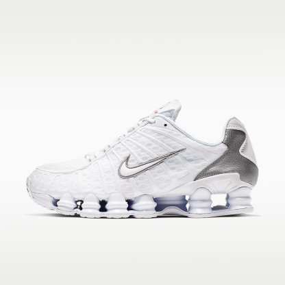 Nike Shox TL Herrenschuh – Weiß/Metallic Silver/Max Orange/Weiß