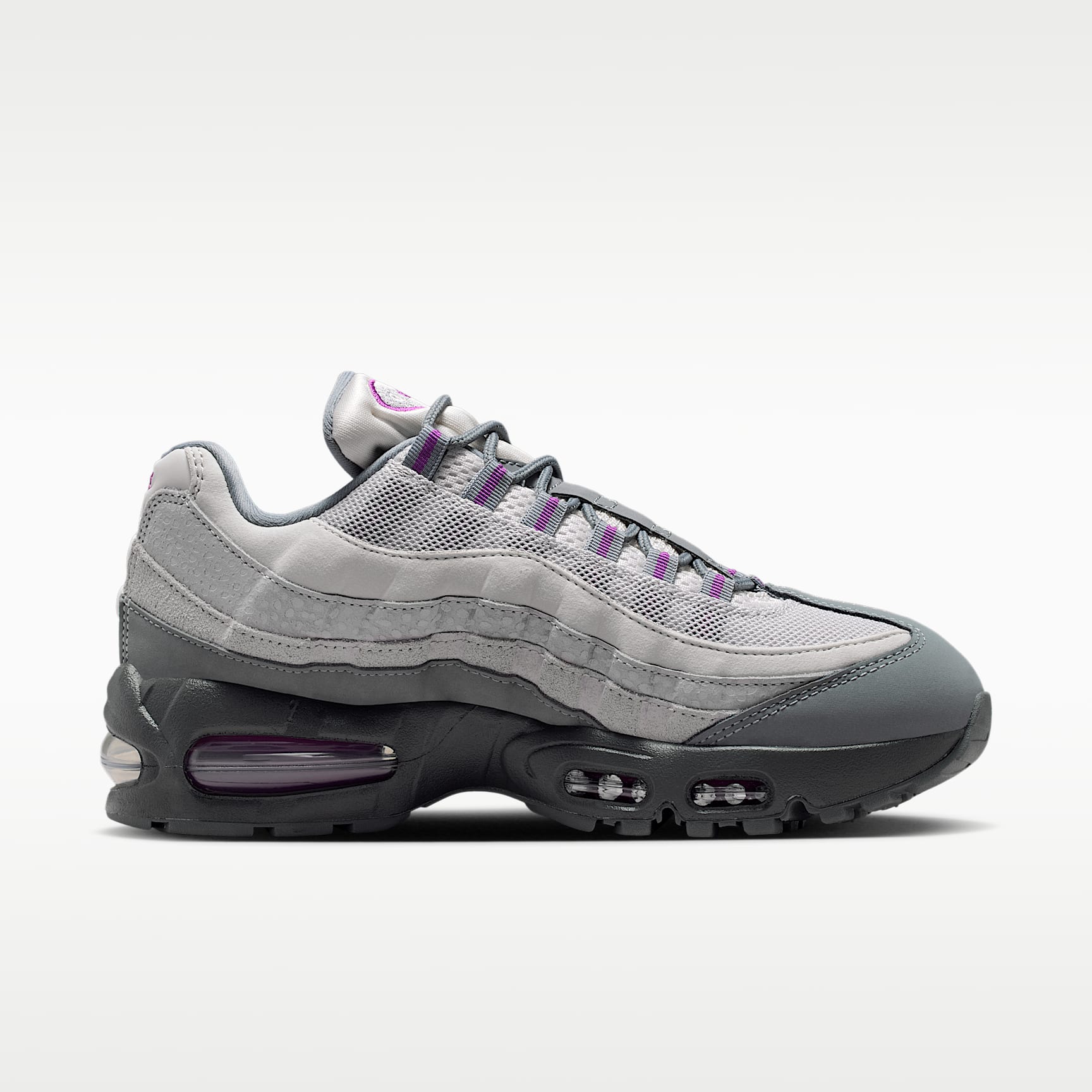 Nike Air Max 95 Big Bubble Schuh (Damen) – Cool Grey/Light Smoke Grey/Vast Grey/Bold Berry