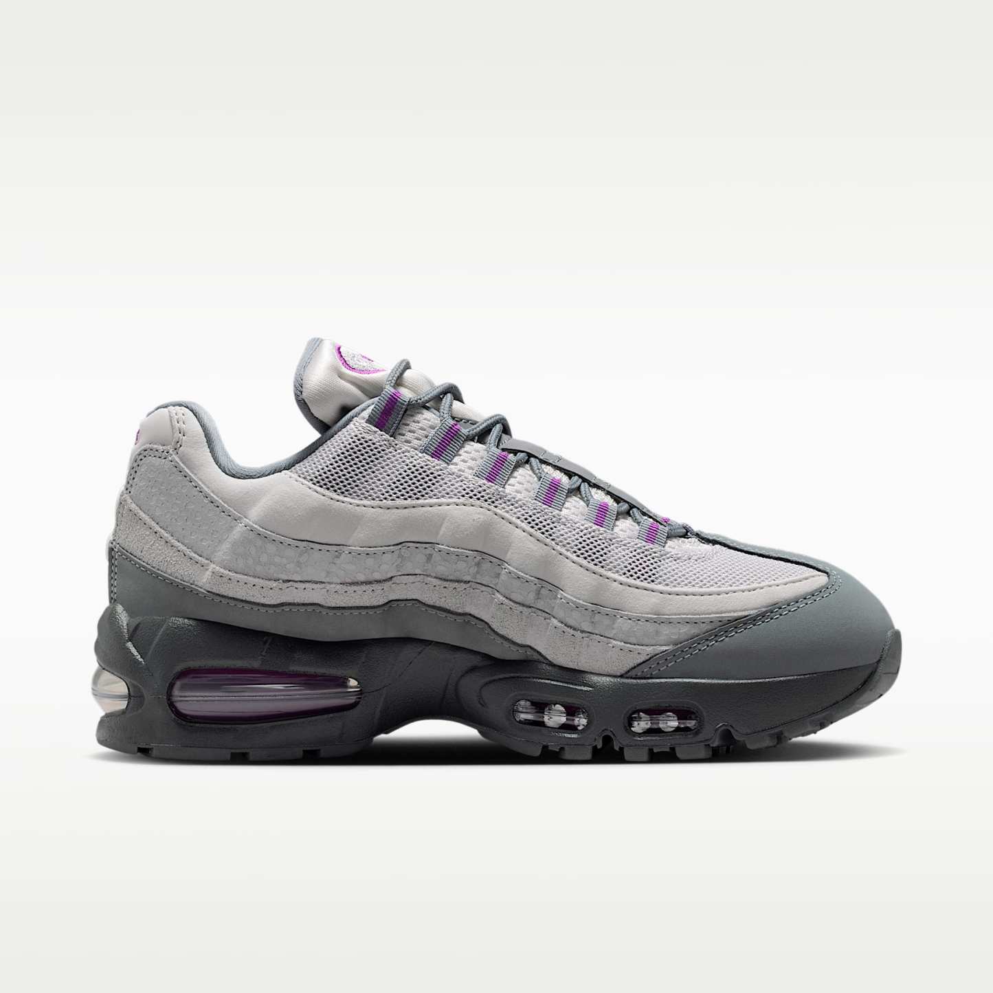Nike Air Max 95 Big Bubble Schuh (Damen) – Cool Grey/Light Smoke Grey/Vast Grey/Bold Berry