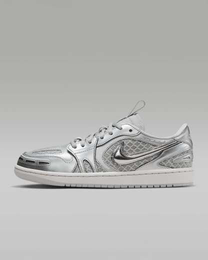 Air Jordan 1 Low Method of Make Schuh (Damen) – Neutral Grey/Weiß/Pewter Grey/Metallic Silver