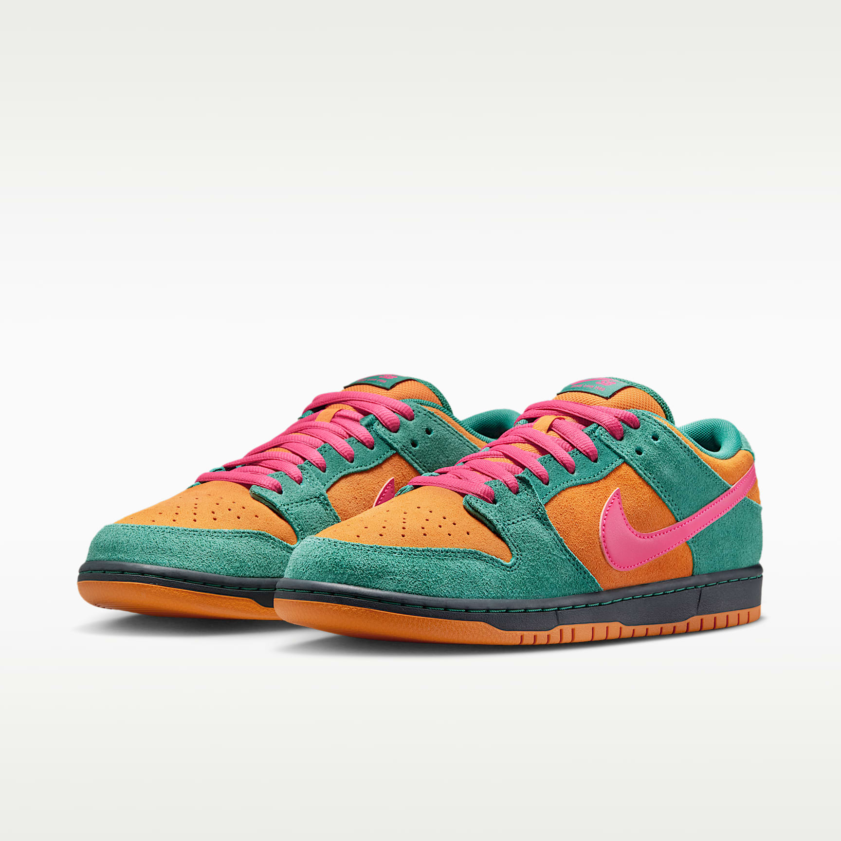 Nike SB Dunk Low Pro Skateboardschuh – Green Noise/Light Curry/Off Noir/Watermelon