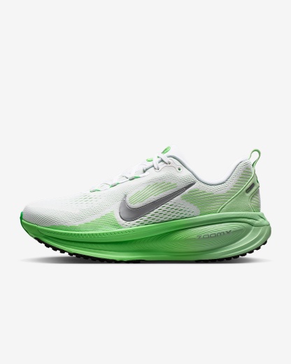 Nike Vomero 18 Straßenlaufschuh (Damen) – Weiß/Illusion Green/Court Green/Metallic Silver