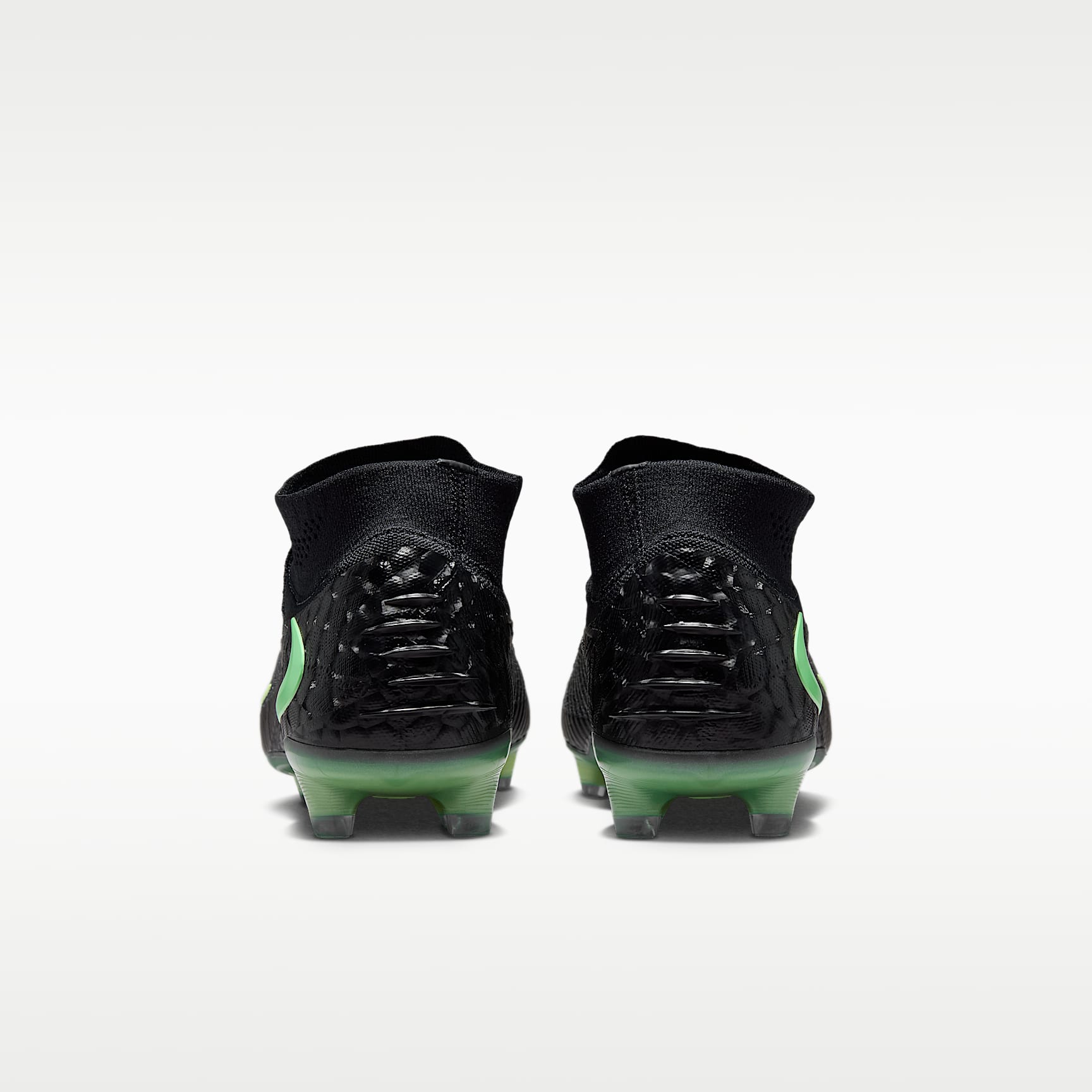 Nike Phantom 6 High Elite Fußballschuh für normalen Rasen – Schwarz/Schwarz/Illusion Green