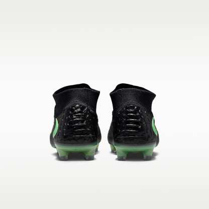 Nike Phantom 6 High Elite Fußballschuh für normalen Rasen – Schwarz/Schwarz/Illusion Green