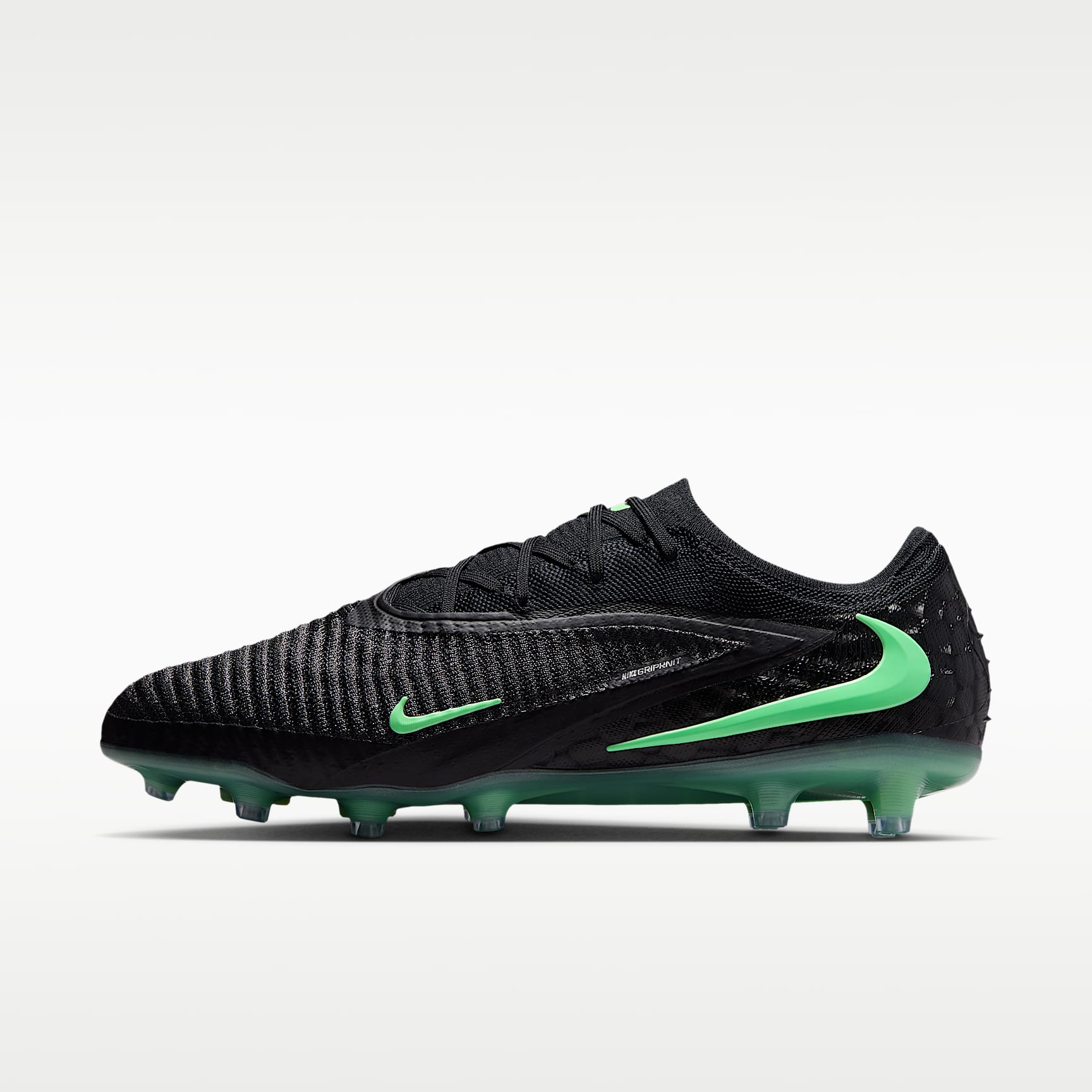 Nike Phantom 6 Low Elite Fußballschuh für Kunstrasen – Schwarz/Schwarz/Illusion Green