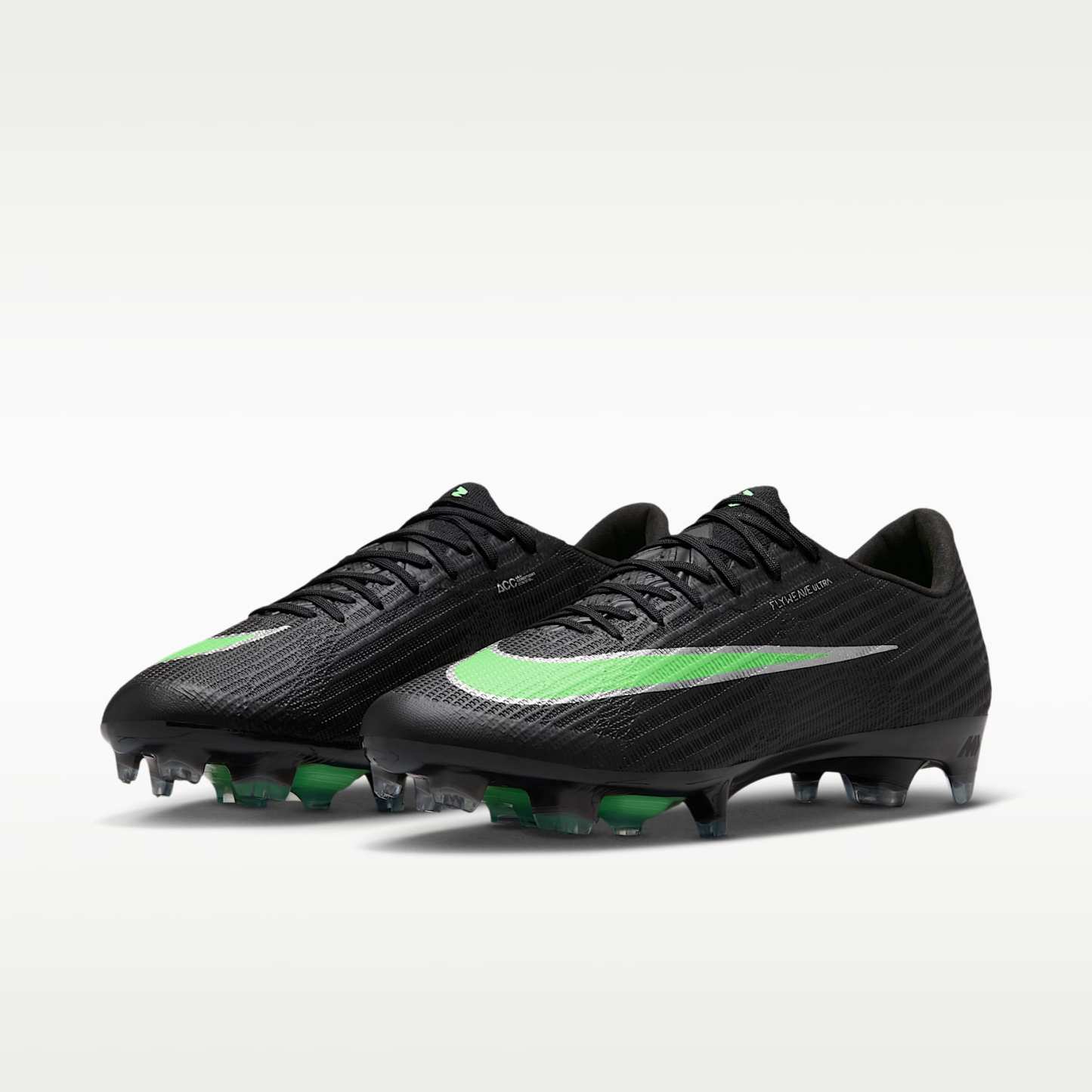 Nike Mercurial Superfly 11 Elite Low-Top-Fußballschuh für normalen Rasen – Schwarz/Schwarz/Illusion Green