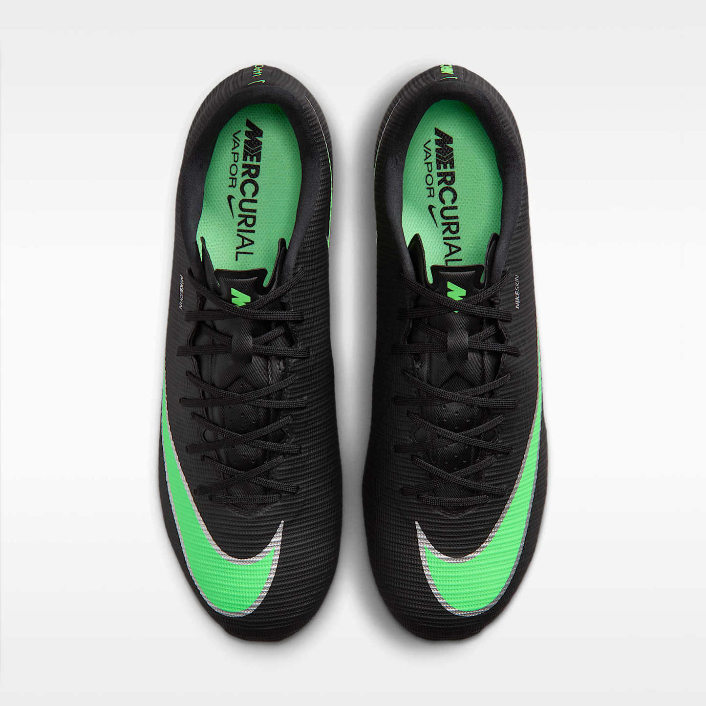 Nike Mercurial Vapor 17 Academy Low-Top-Fußballschuh für verschiedene Böden – Schwarz/Schwarz/Illusion Green