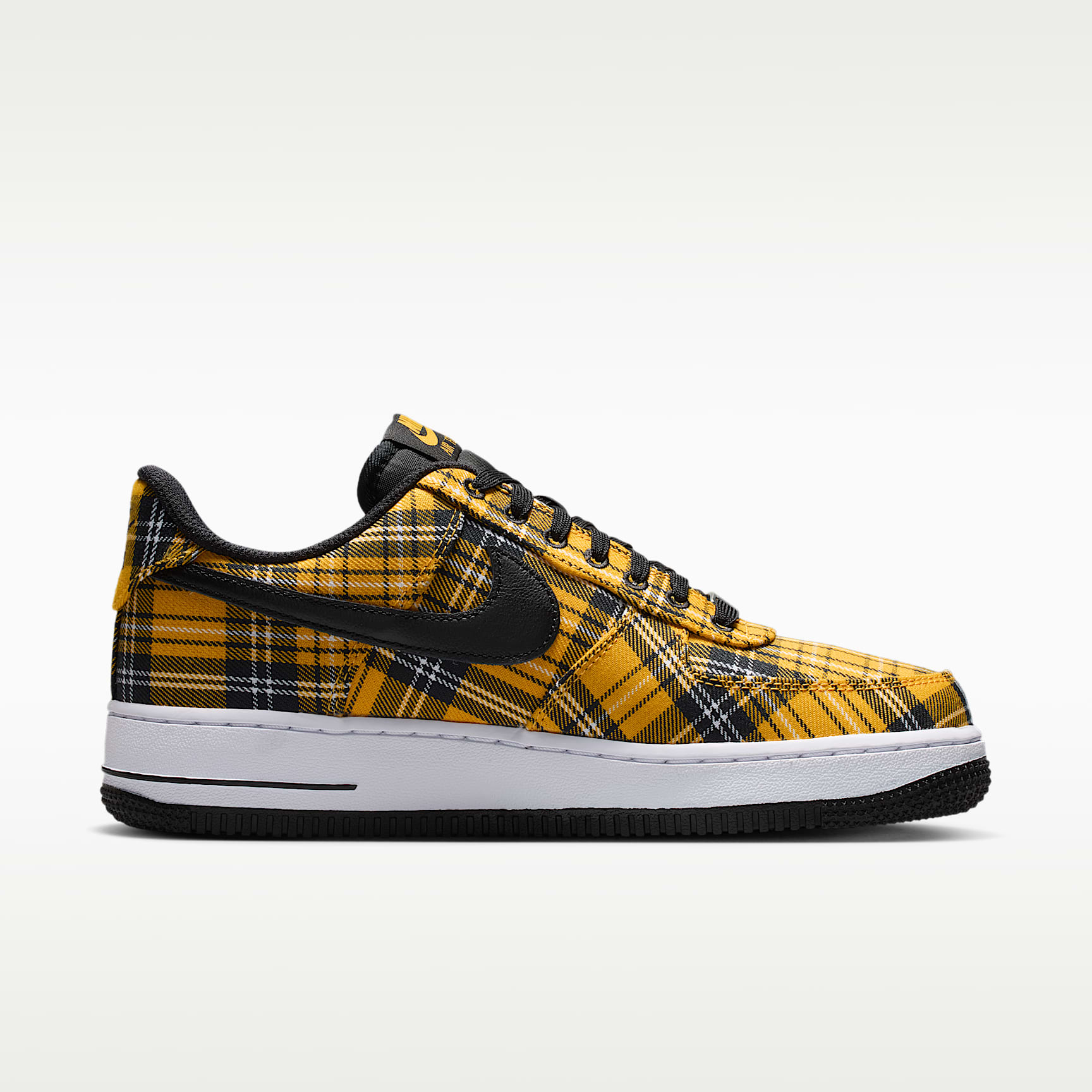 Nike Air Force 1 '07 "Plaid" Schuh (Damen) – Multi-Color/Yellow Ochre/Weiß/Schwarz