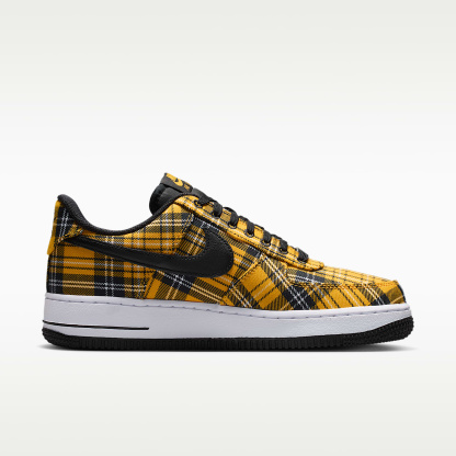 Nike Air Force 1 '07 "Plaid" Schuh (Damen) – Multi-Color/Yellow Ochre/Weiß/Schwarz