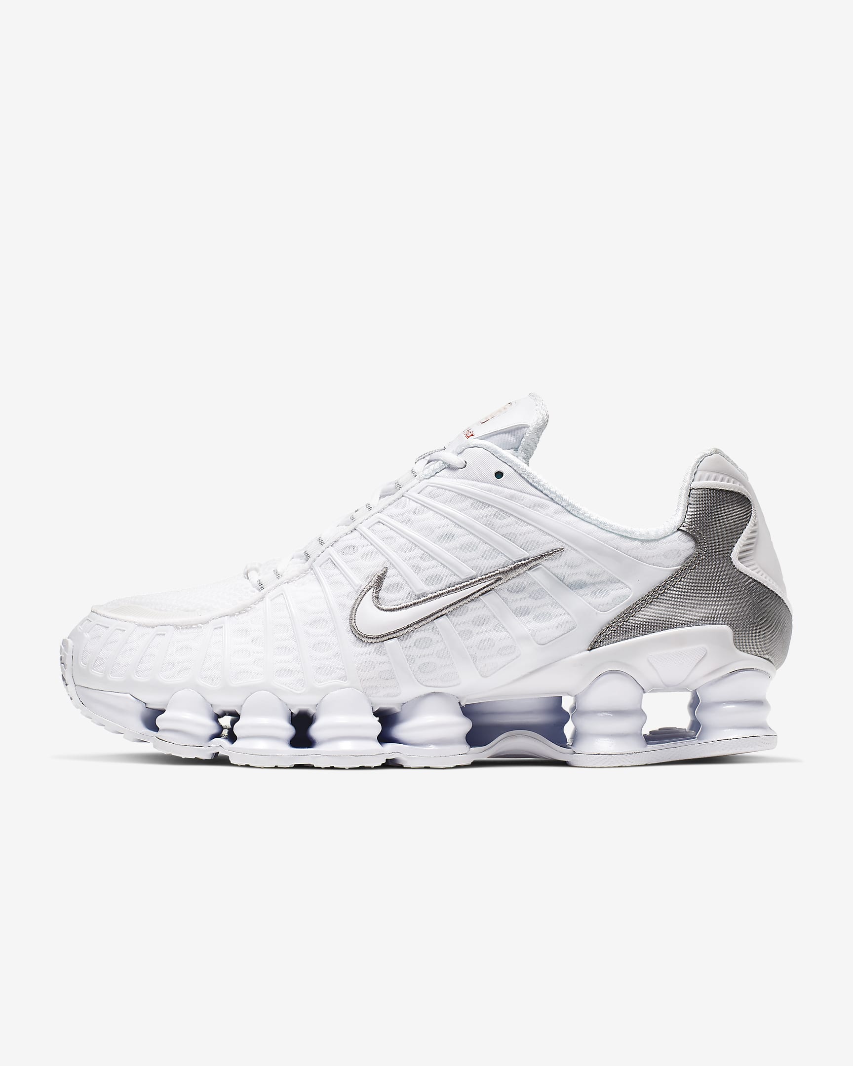 Nike Shox TL Herrenschuh – Weiß/Metallic Silver/Max Orange/Weiß