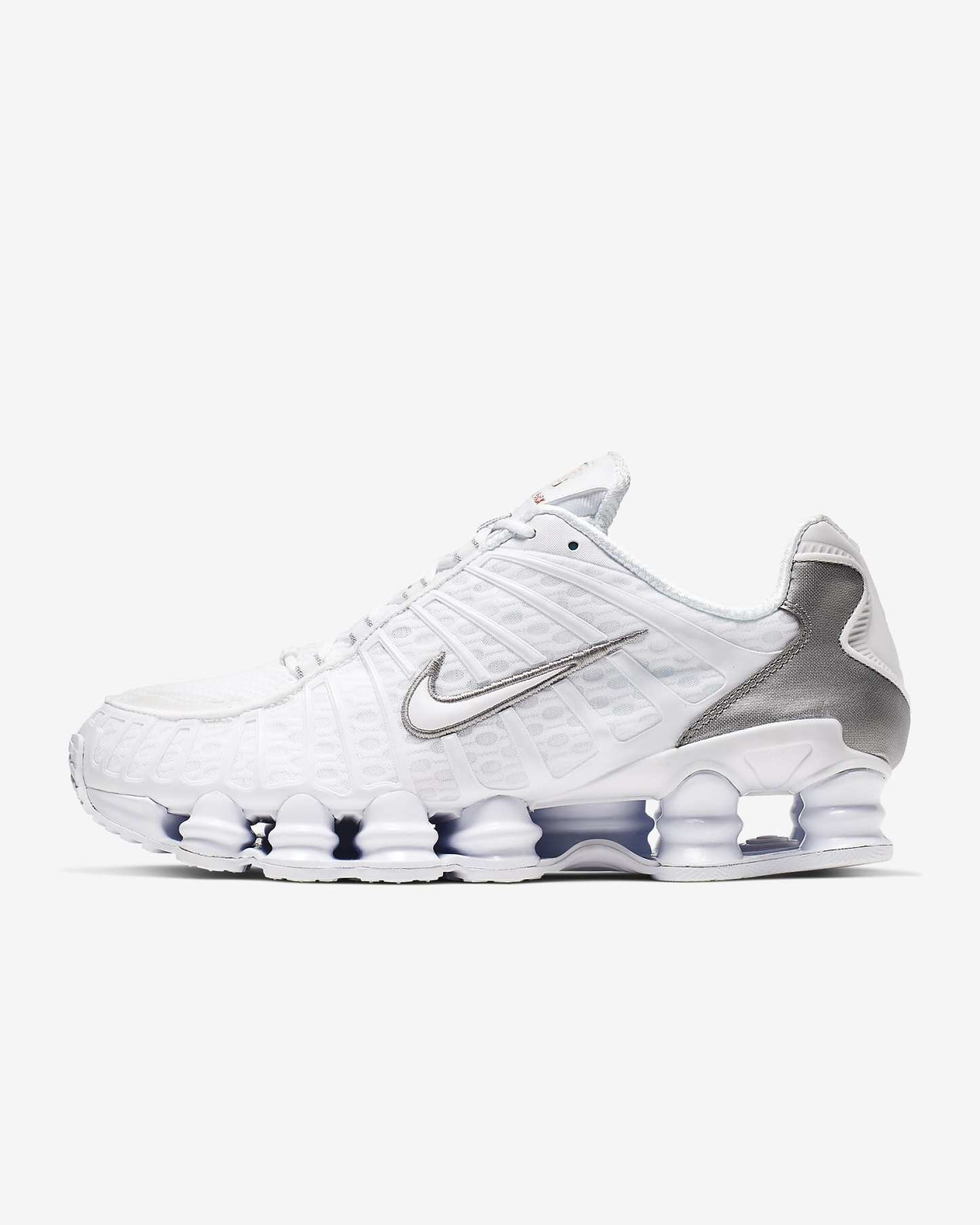 Nike Shox TL Herrenschuh – Weiß/Metallic Silver/Max Orange/Weiß
