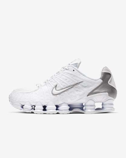 Nike Shox TL Herrenschuh – Weiß/Metallic Silver/Max Orange/Weiß