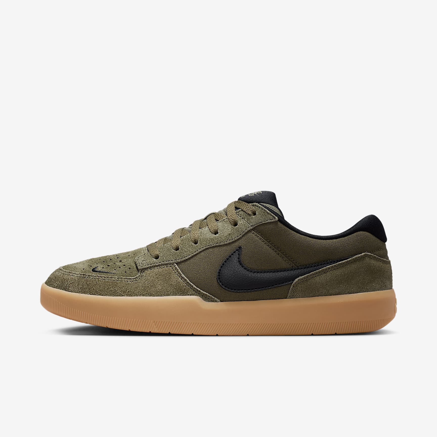 Nike SB Force 58 Skateboardschuh – Medium Olive/Medium Olive/Gum Light Brown/Schwarz
