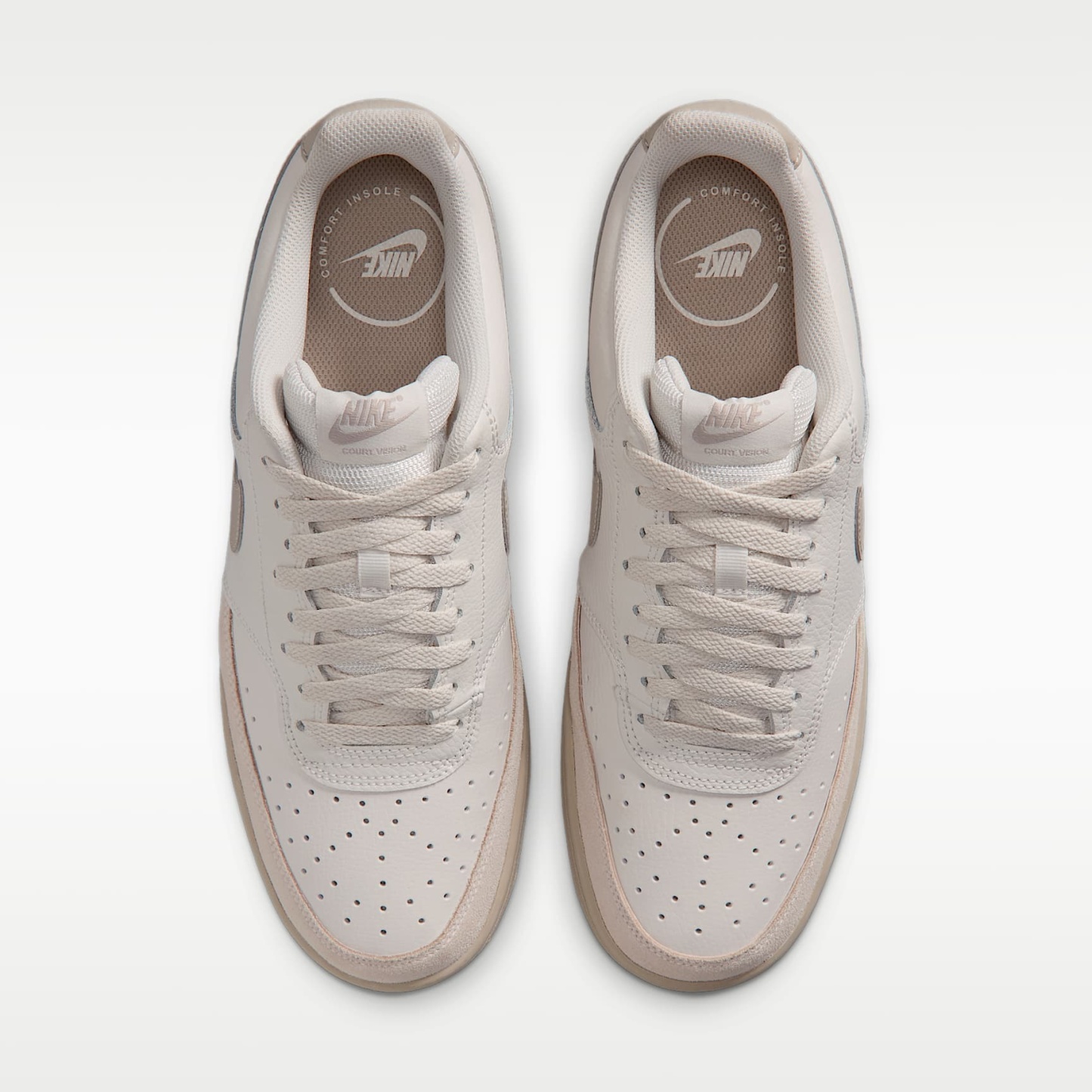 Nike Court Vision Low Suede Schuh (Herren) – Phantom/Cream II