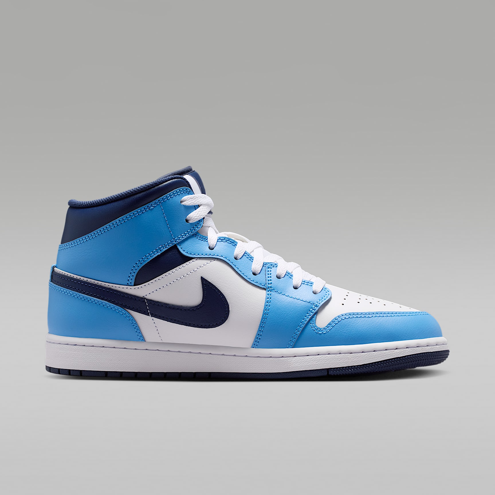 Air Jordan 1 Mid Herrenschuh – University Blue/Weiß/Sail/Midnight Navy