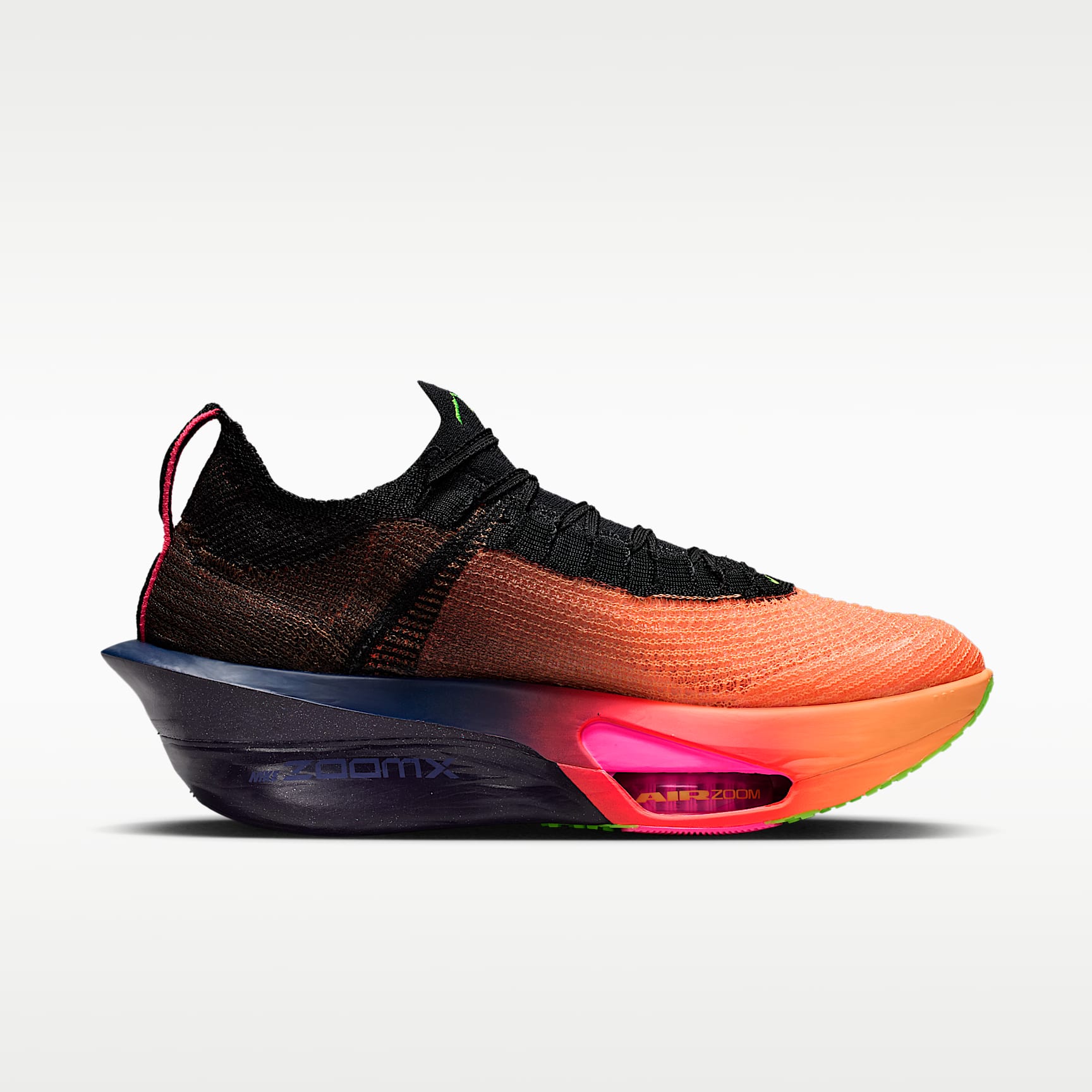 Nike Alphafly 3 Glam Laufschuhe für Straßenwettkämpfe (Damen) – Orange Pulse/Purple Dynasty/Electric Green/Schwarz