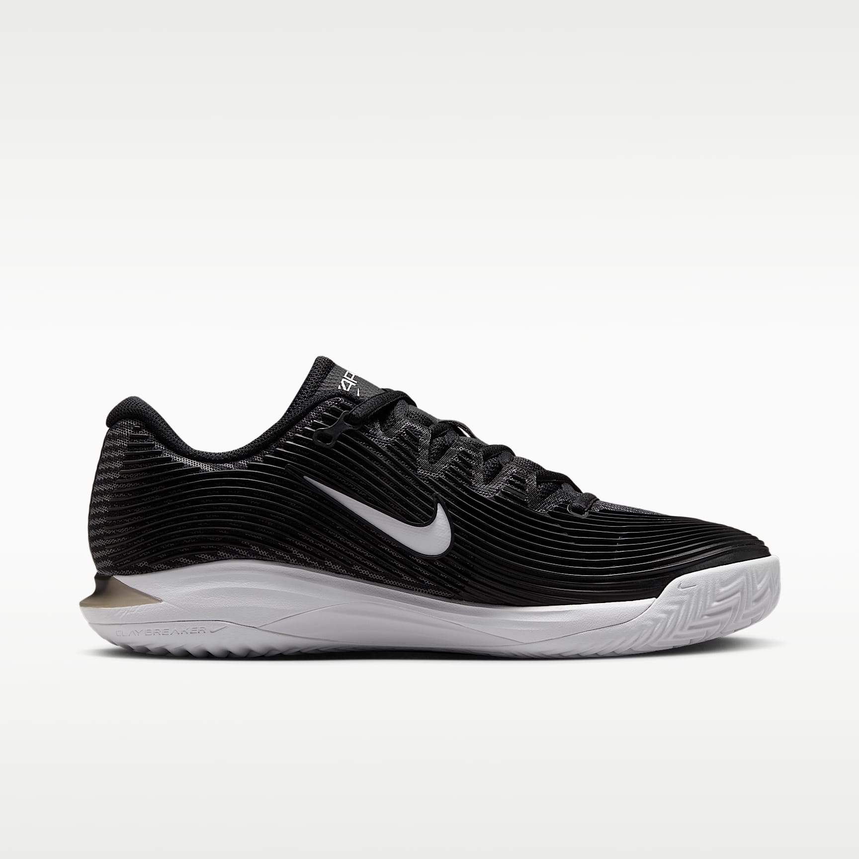 Nike Vapor 12 Tennisschuh für Clay Courts (Damen) – Schwarz/Dark Smoke Grey/Weiß