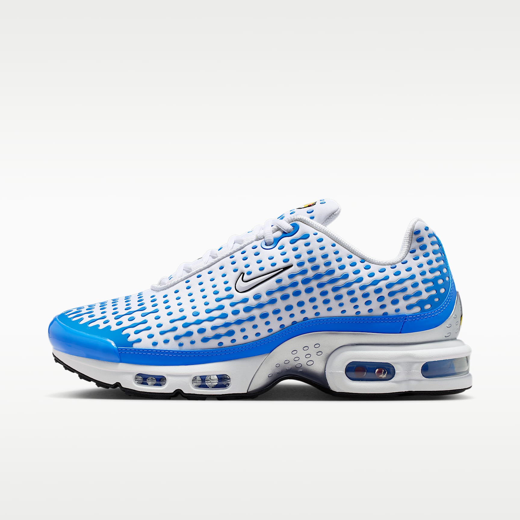 Nike Air Max Plus VII Schuh (Herren) – Weiß/Blue Crystal/Metallic Silver/Weiß