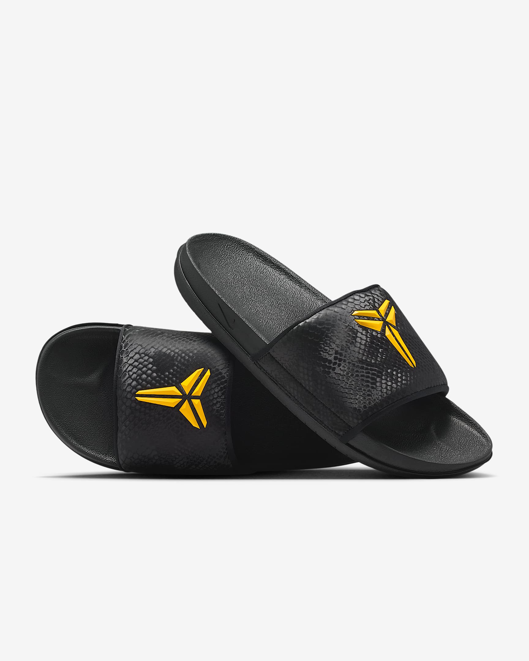 Kobe Offcourt Herren-Slides – Schwarz/University Gold