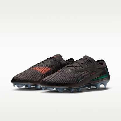 Nike Phantom 6 Low Elite LV8 Fußballschuh für normalen Rasen – Medium Ash/Schwarz/Gold Amber