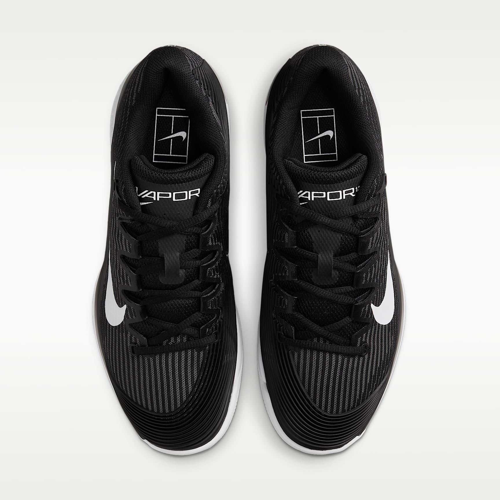 Nike Vapor 12 Tennisschuh für Hartplätze (Damen) – Schwarz/Dark Smoke Grey/Weiß