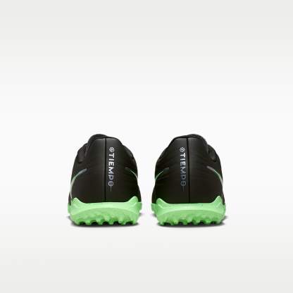 Nike Tiempo Maestro Club Low-Top-Fußballschuh für Turf – Schwarz/Schwarz/Illusion Green