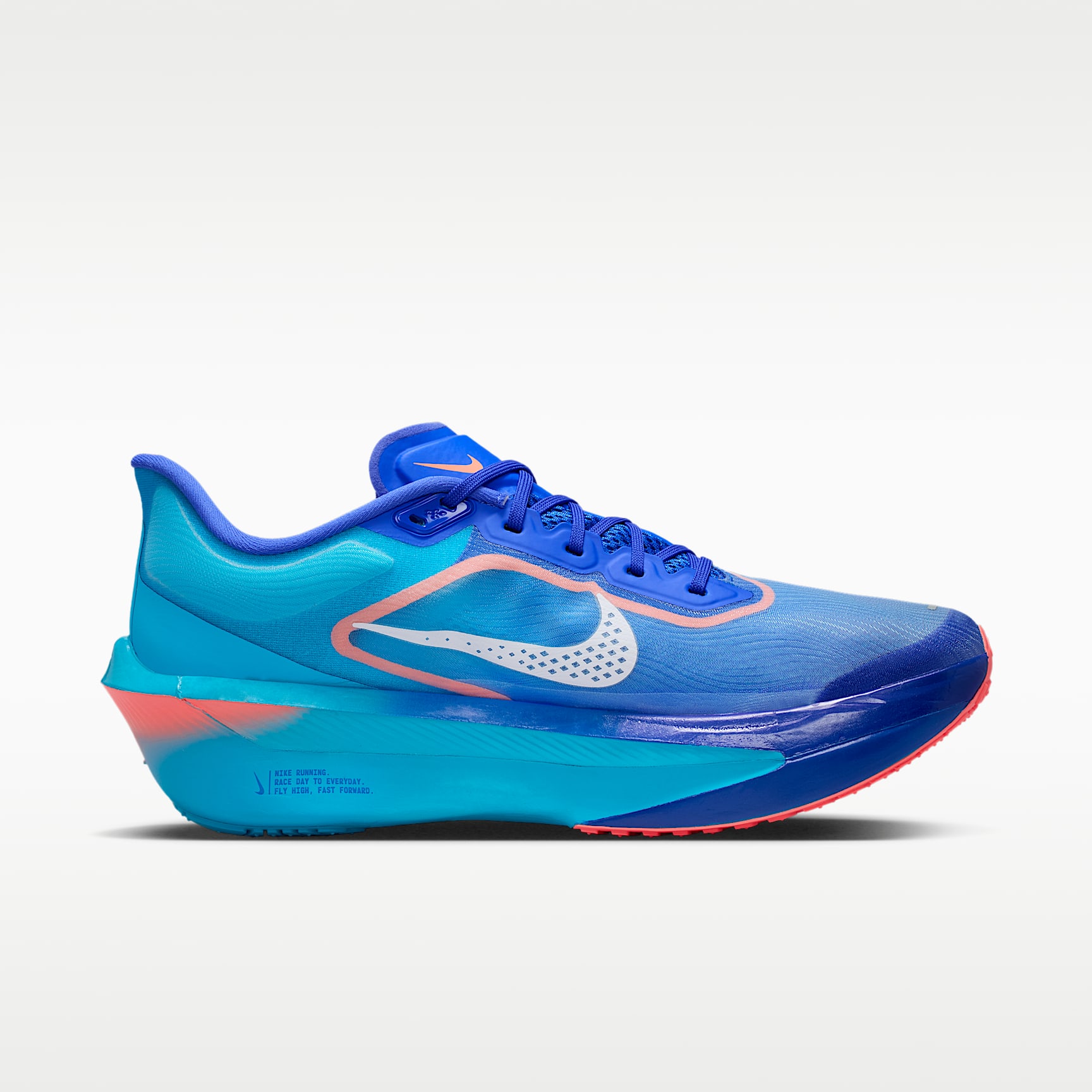 Nike Zoom Fly 6 Straßenlaufschuh für Wettkämpfe (Herren) – Racer Blue/Blue Lightning/Atomic Pink/Weiß