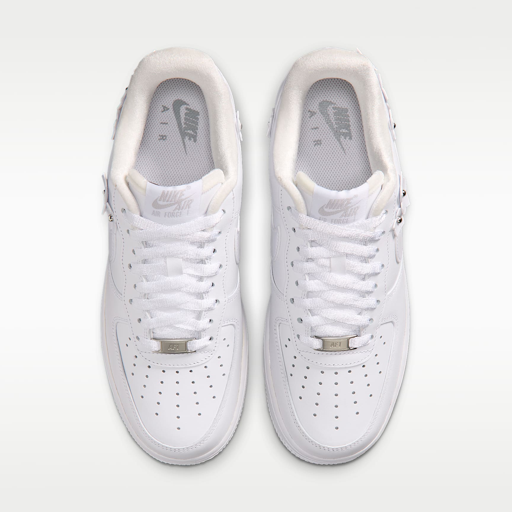 Nike Air Force 1 '07 "Florette" Schuh (Damen) – Weiß/Wolf Grey/Metallic Silver/Weiß