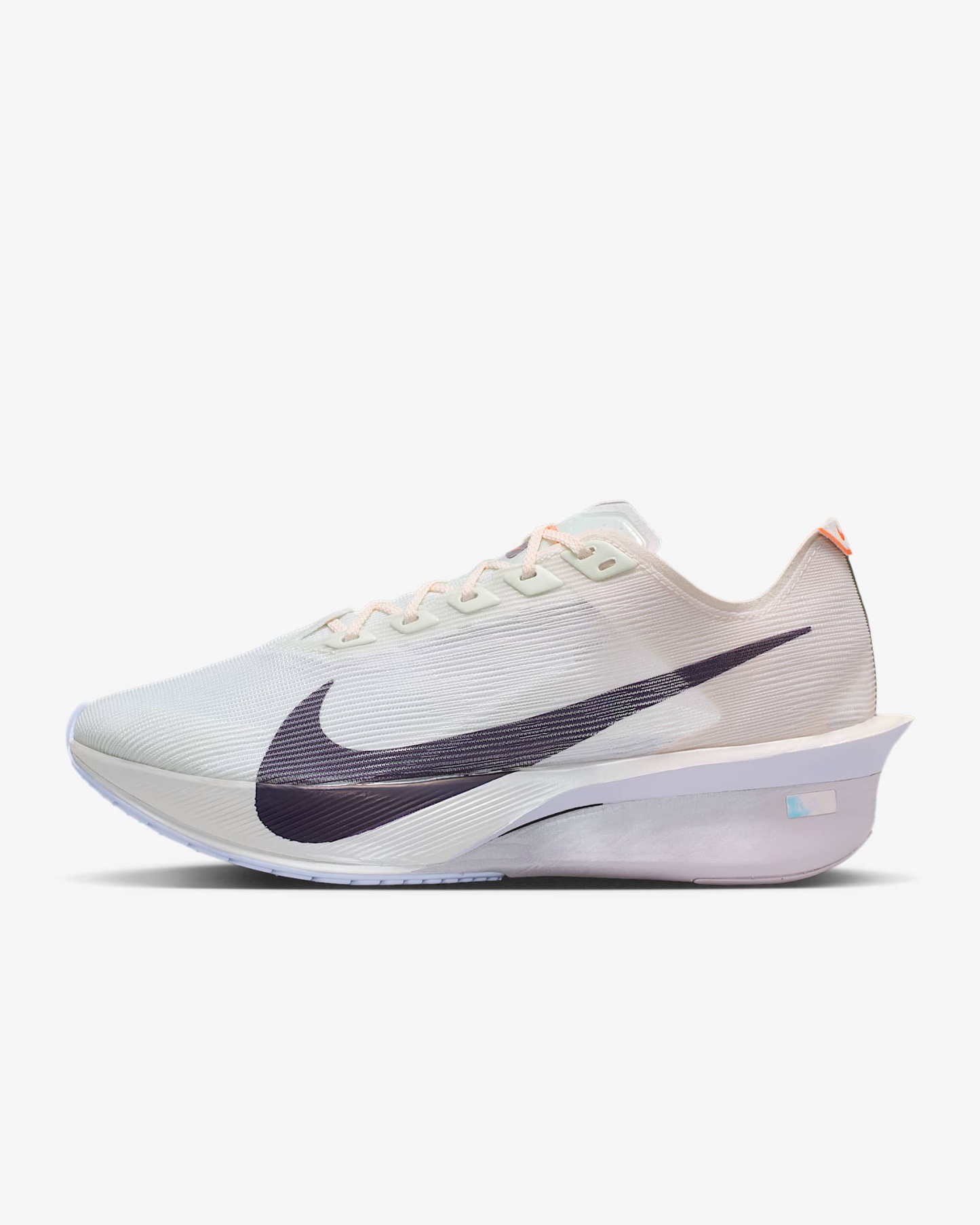 Nike Vaporfly 4 Straßenlaufschuh für Wettkämpfe (Damen) – Barely Green/Chalk/Hyper Crimson/Purple Dynasty