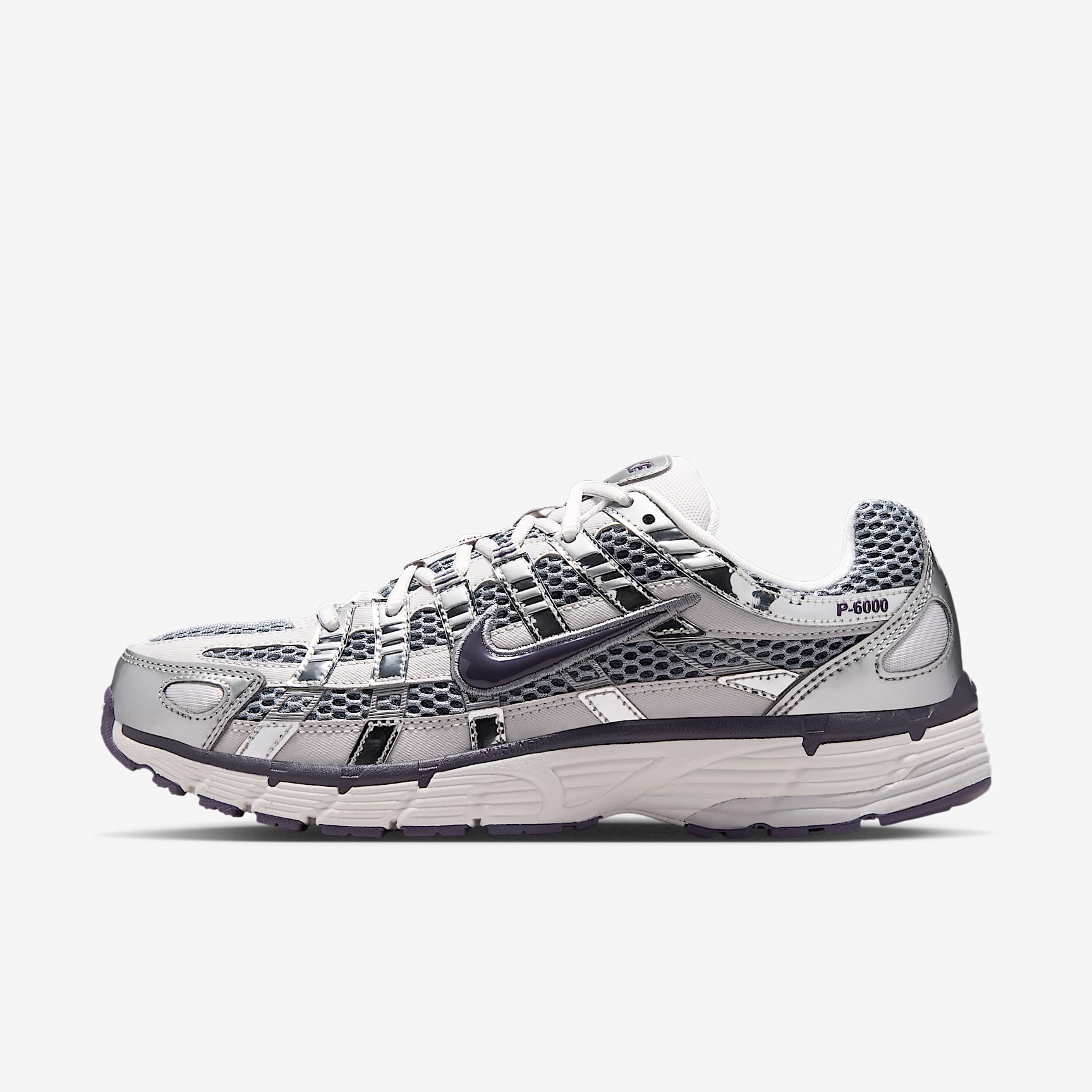 Nike P-6000 Schuh (Damen) – Vast Grey/Metallic Silver/Stealth/Dark Raisin
