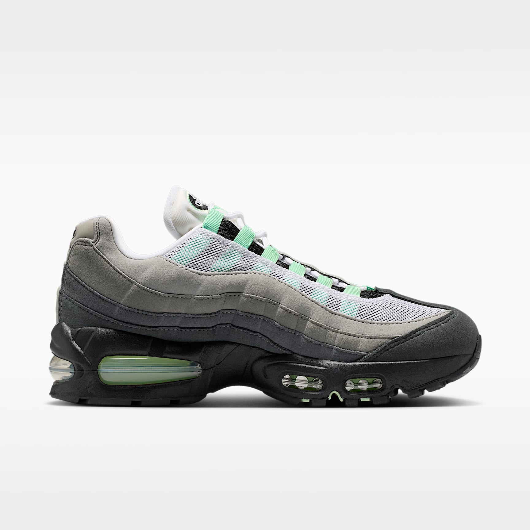 Nike Air Max 95 Big Bubble Schuh (Damen) – Schwarz/Weiß/Medium Grey/Fresh Mint