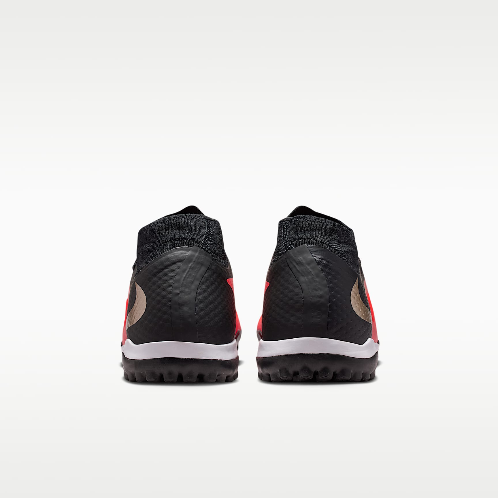 Nike Phantom 6 High Academy Fußballschuh für Turf – Bright Crimson/Schwarz/Blur