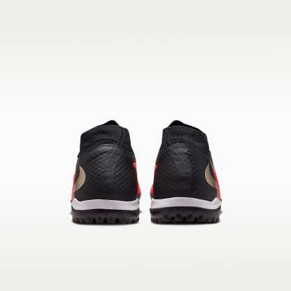 Nike Phantom 6 High Academy Fußballschuh für Turf – Bright Crimson/Schwarz/Blur