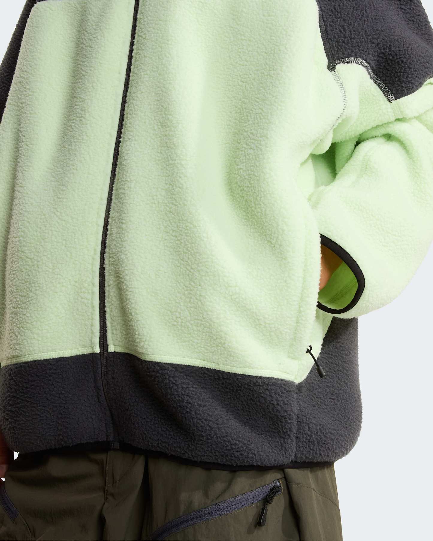 NSE Mask Fleecejacke für Herren – Calcified Lime-Anthracite Grey
