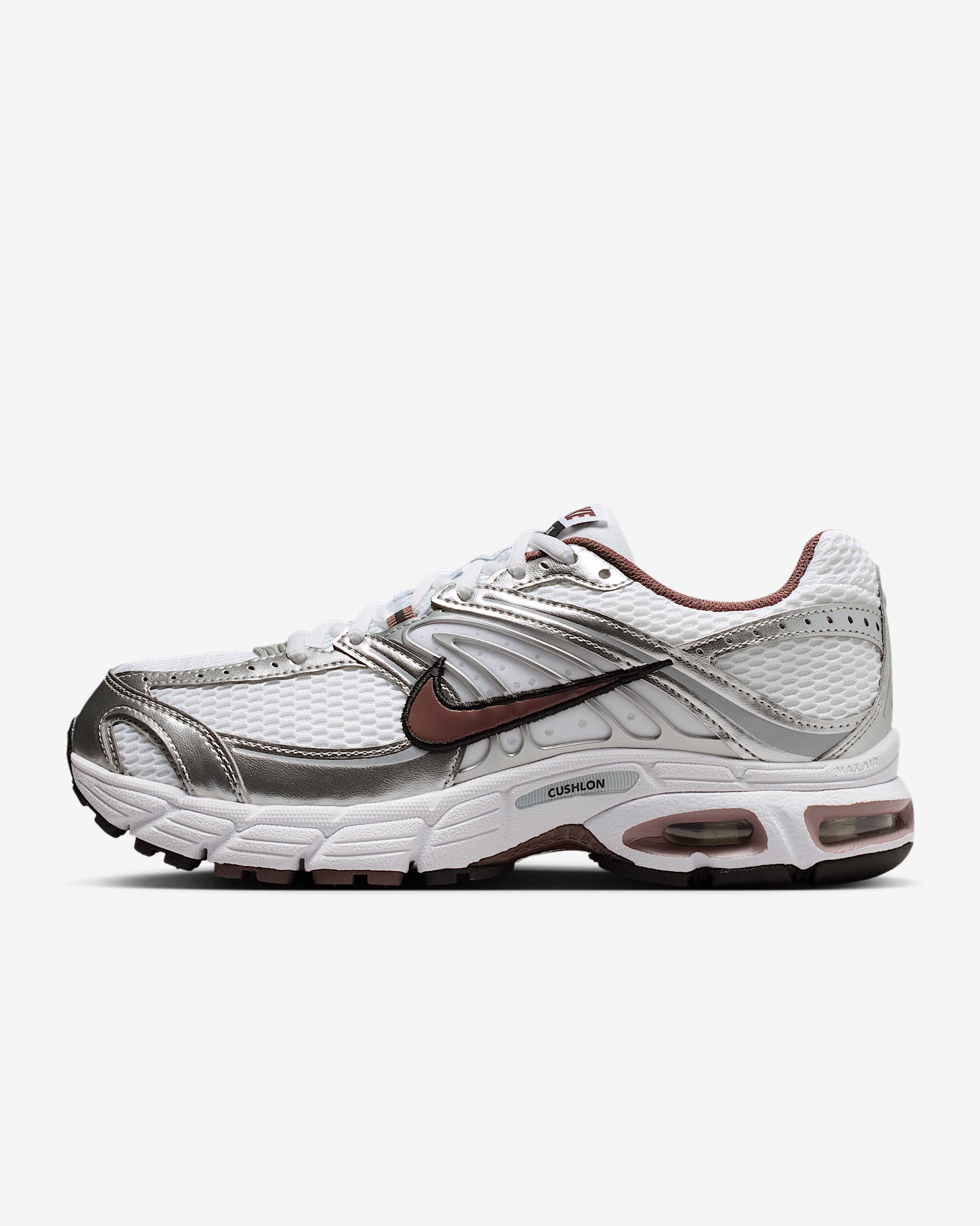 Nike Air Max Moto 2K Schuh mit reflektierenden Akzenten (Damen) – Weiß/Metallic Silver/Schwarz/Tattoo