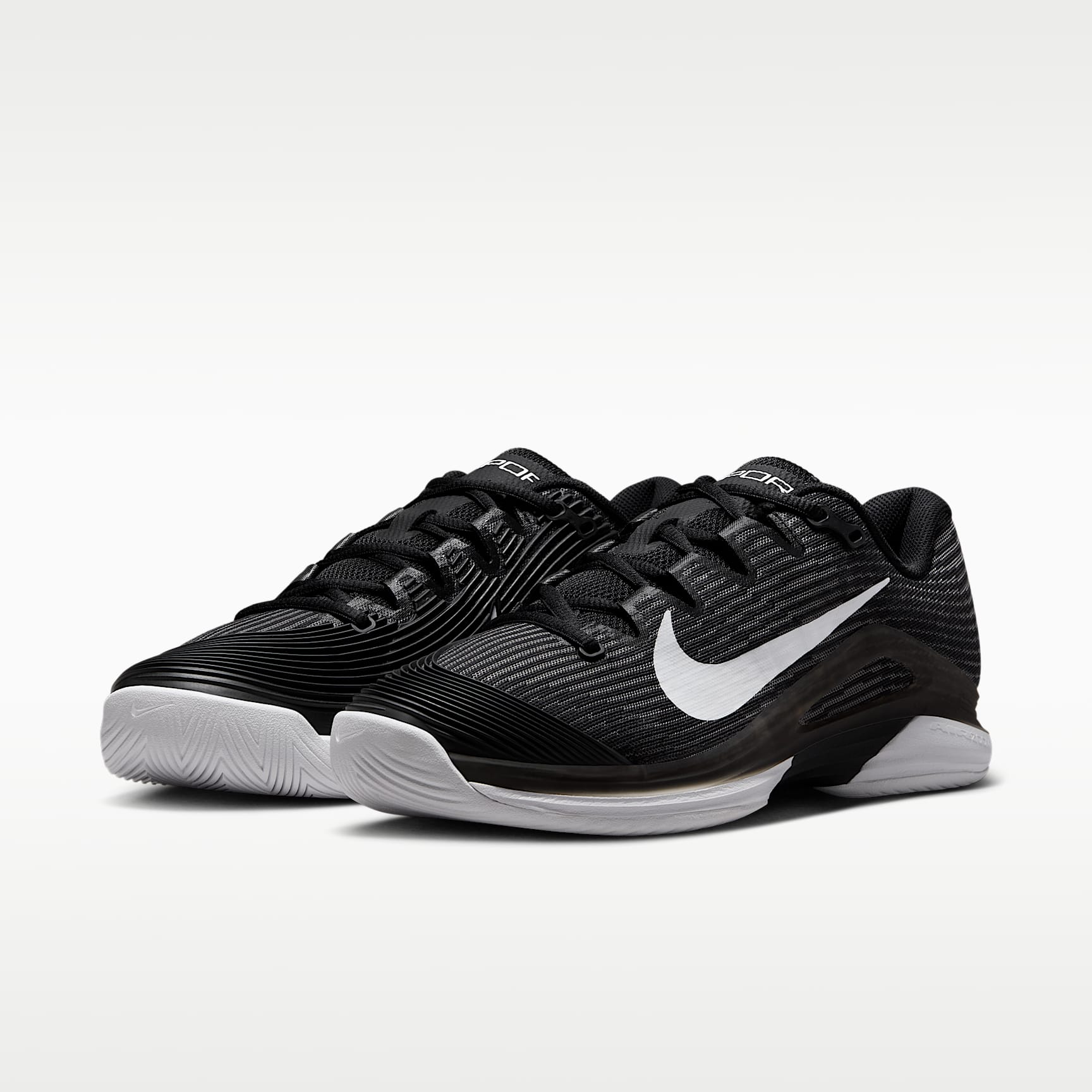 Nike Vapor 12 Tennisschuh für Hartplätze (Damen) – Schwarz/Dark Smoke Grey/Weiß
