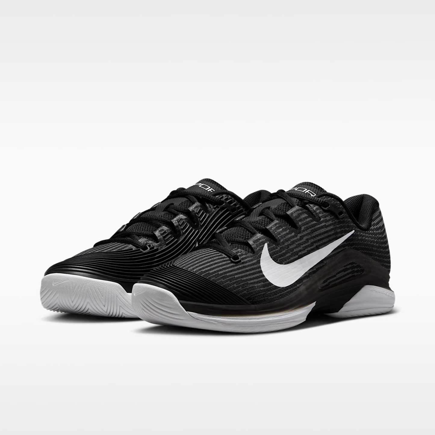 Nike Vapor 12 Tennisschuh für Hartplätze (Damen) – Schwarz/Dark Smoke Grey/Weiß