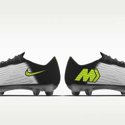 Nike Mercurial Superfly 11 Elite By You personalisierbarer Low-Top-Fußballschuh für normalen Rasen – Schwarz/Schwarz