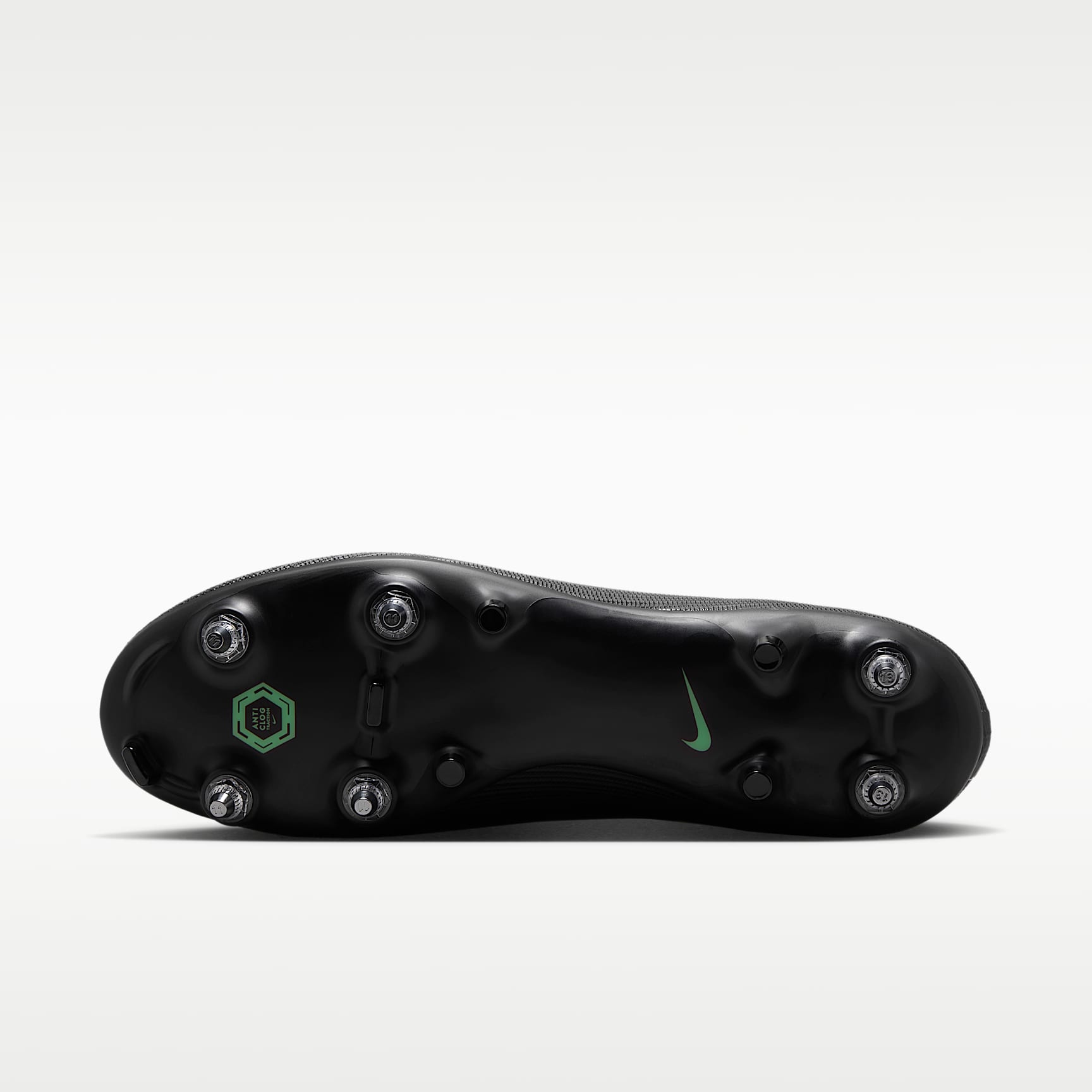 Nike Mercurial Superfly 11 Academy High-Top-Fußballschuh für weichen Rasen – Schwarz/Schwarz/Illusion Green