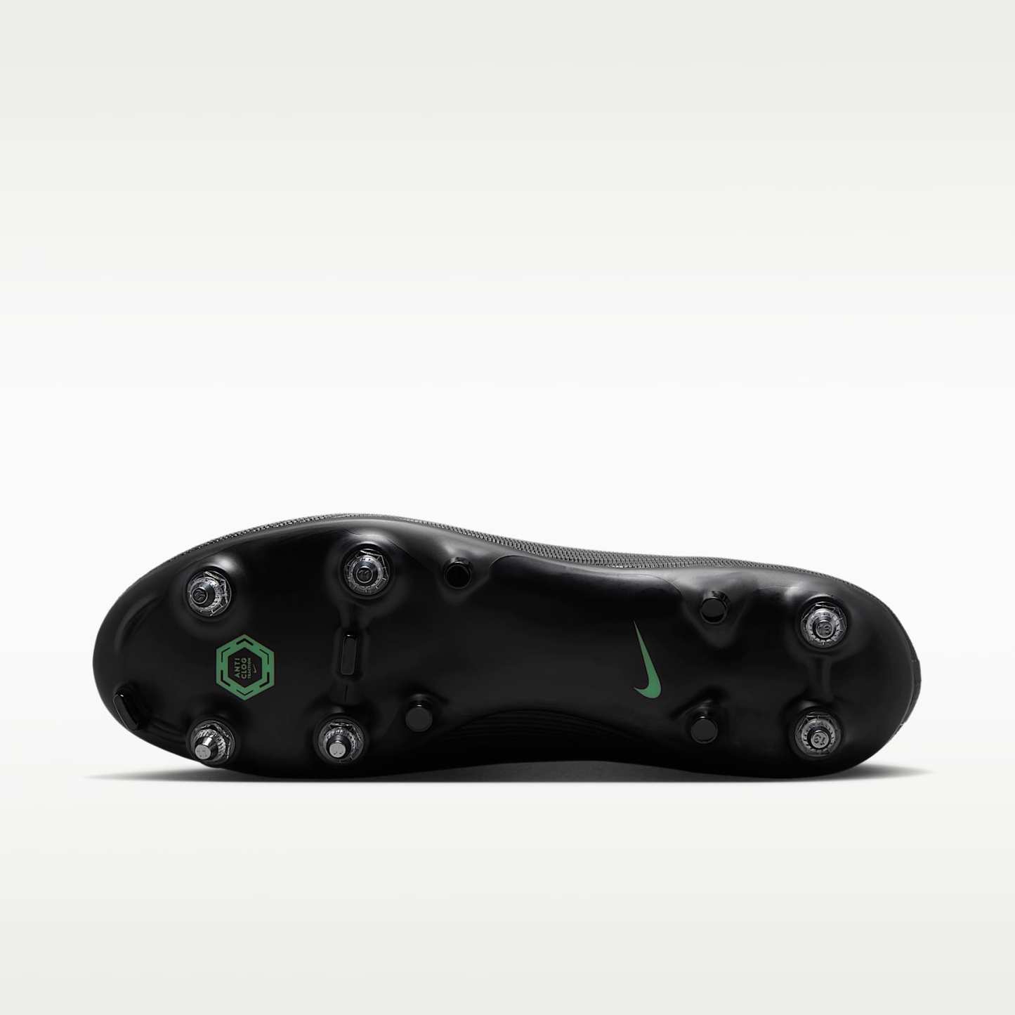 Nike Mercurial Superfly 11 Academy High-Top-Fußballschuh für weichen Rasen – Schwarz/Schwarz/Illusion Green
