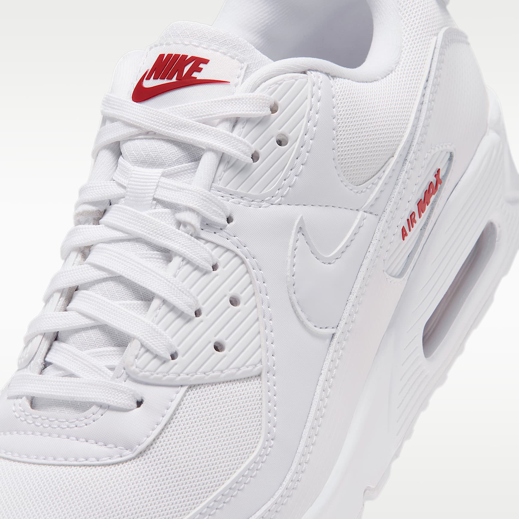 Nike Air Max 90 Schuh (Herren) – Weiß/Tough Red/Weiß
