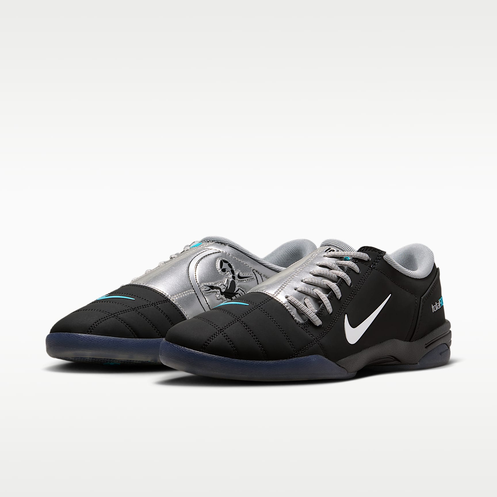 Nike Total 90 Fußballschuh – Schwarz/Gamma Blue/Metallic Silver