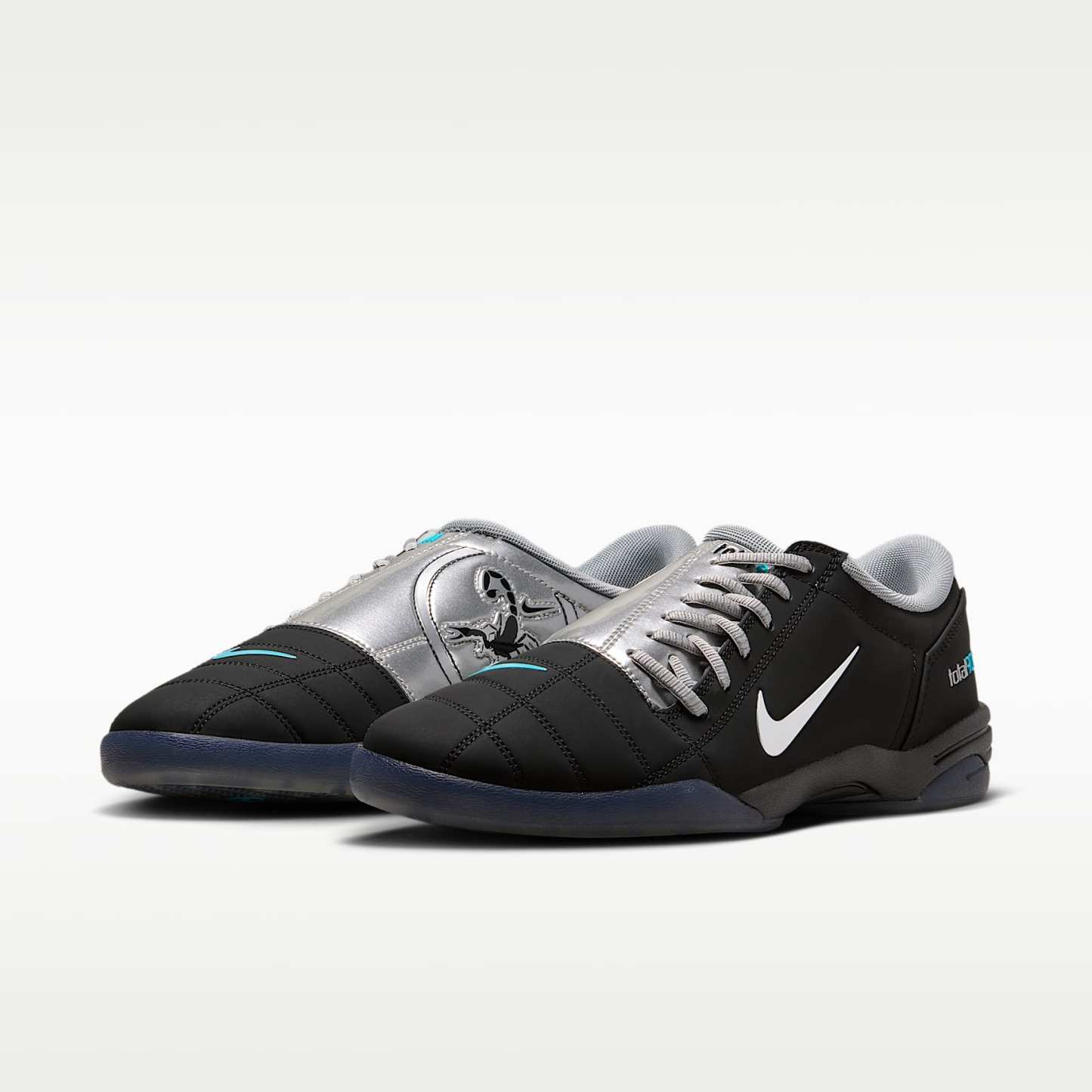 Nike Total 90 Fußballschuh – Schwarz/Gamma Blue/Metallic Silver