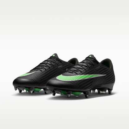 Nike Mercurial Superfly 11 Elite Low-Top-Fußballschuh für weichen Rasen – Schwarz/Schwarz/Illusion Green