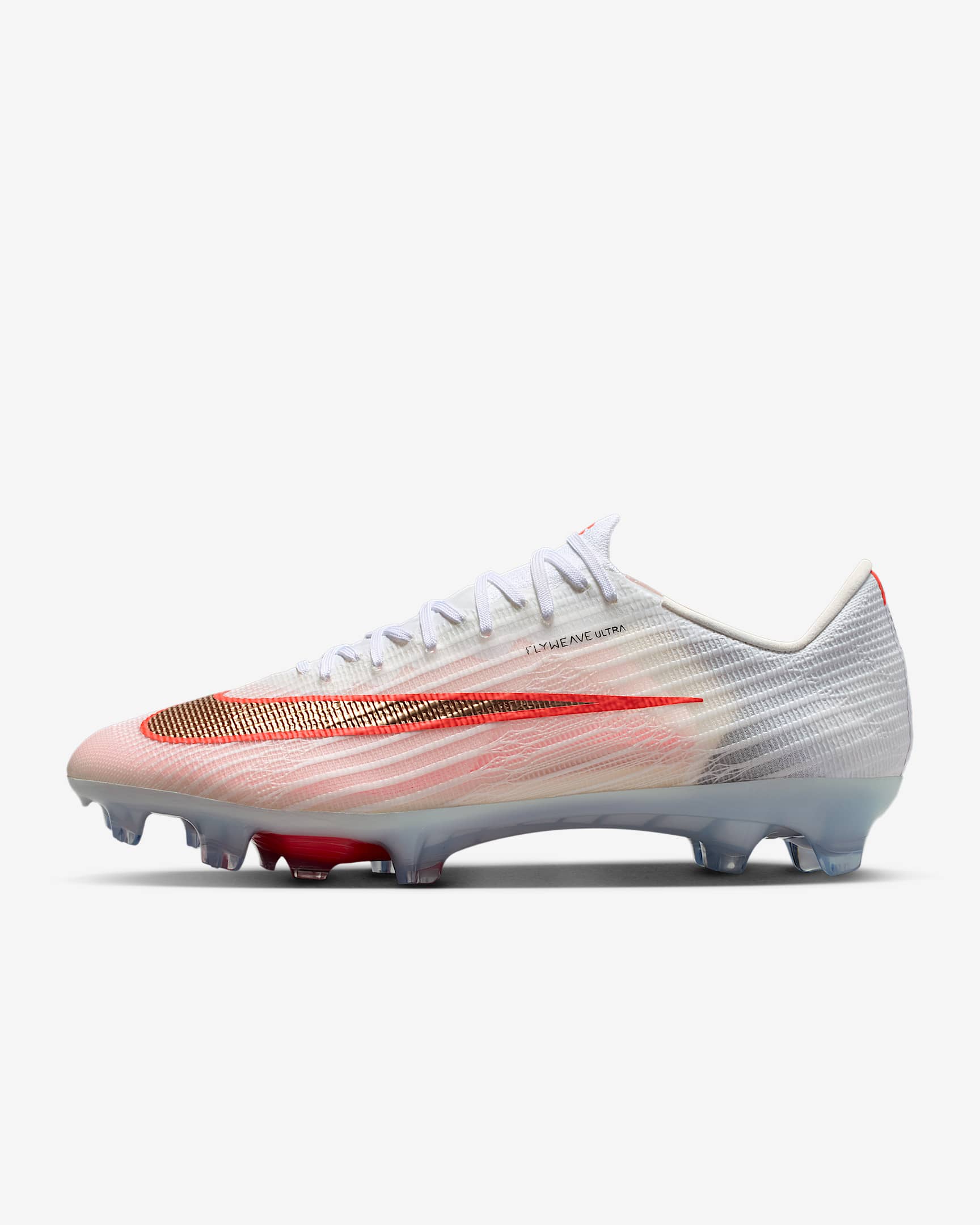 Nike Mercurial Superfly 11 Elite Low-Top-Fußballschuh für normalen Rasen – Weiß/Bright Crimson/Blur