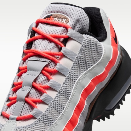 Nike Air Max '95 G Golfschuhe – Light Silver/Light Smoke Grey/Bright Crimson/Schwarz